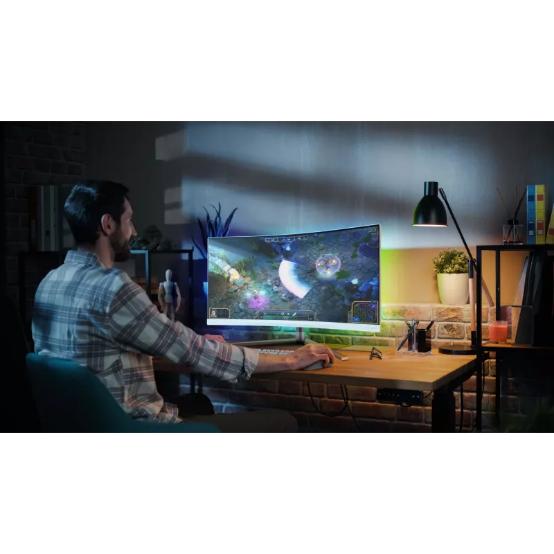 Philips Evnia 5000 34M2C5501A/00 monitorius 86,4 cm (34 colių) 3440 x 1440 pikselių Wide Quad HD LCD baltas