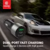 Automobilinis kroviklis Crong CRG-PWRC-USBC63-BLK 63W greitasis įkrovimas išmaniesiems telefonams ir laikrodžiams