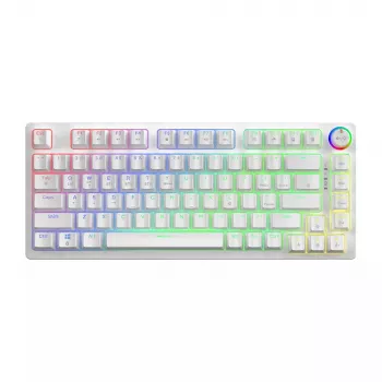Gaming klaviatūra Savio Phenix WHITE GAT YELLOW USB Bluetooth QWERTY