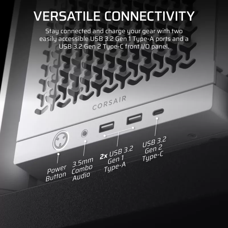 CORSAIR FRAME 4000D White vidutinis bokštinis korpusas