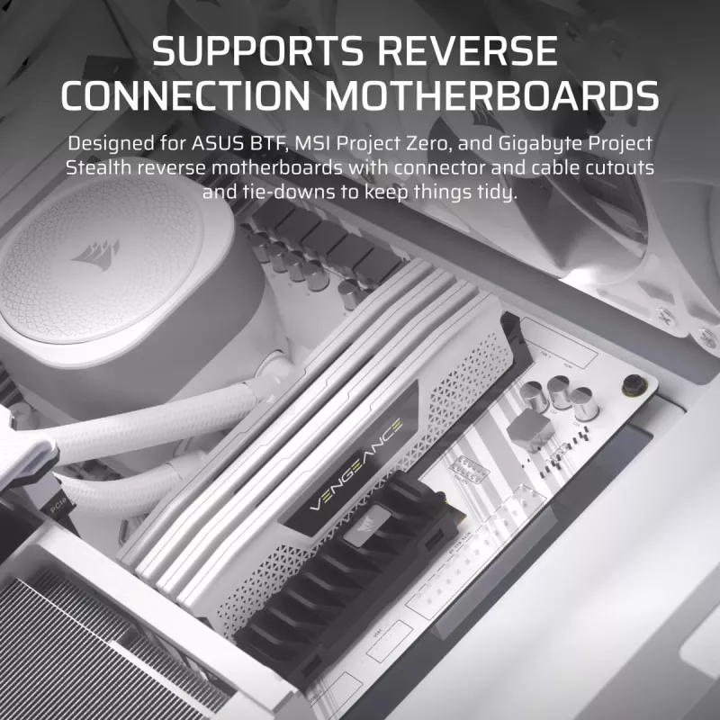 CORSAIR FRAME 4000D White vidutinis bokštinis korpusas