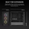 Korpusas CORSAIR FRAME 4000D RS ARGB Midi Tower Juodas