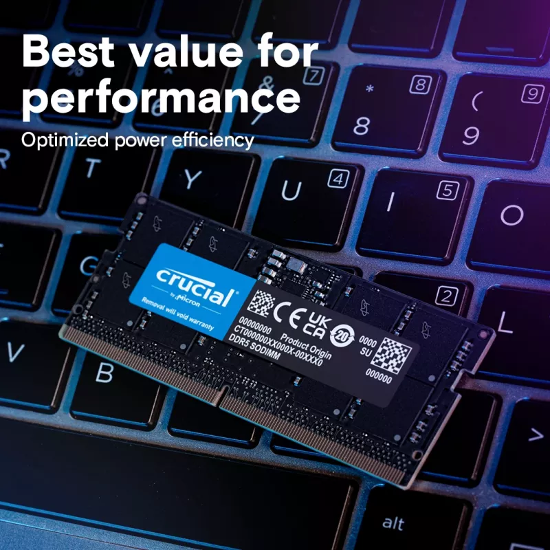 Micron / Crucial DDR5-5600 SODIMM 128 GB rinkinys (2x64 GB) nešiojamam kompiuteriui