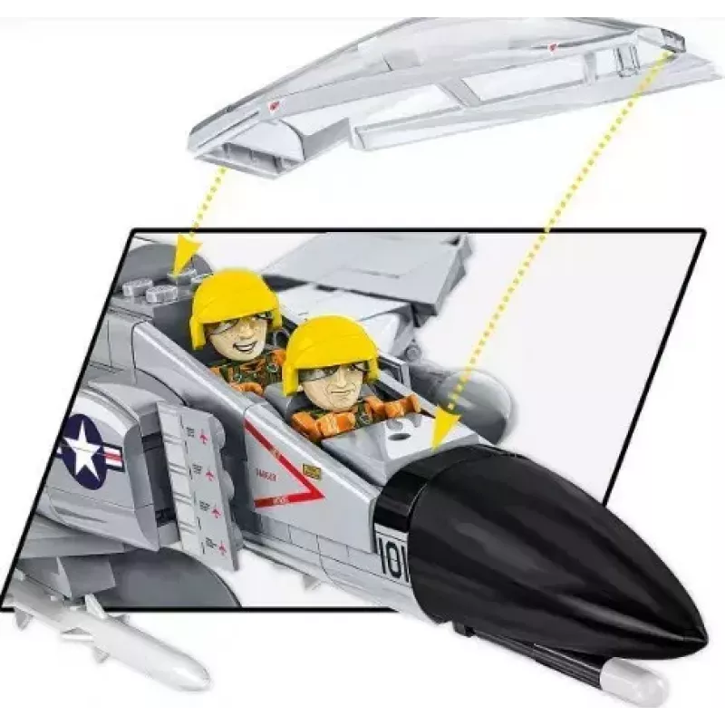Cobi Blocks Armed Force F-4 Phantom II modelis 703 dalių konstravimo rinkinys