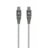 GEMBIRD Premium 100W Type-C Power Delivery (PD) Įkrovimo ir Duomenų Laidas, 1,5 m - Pilka