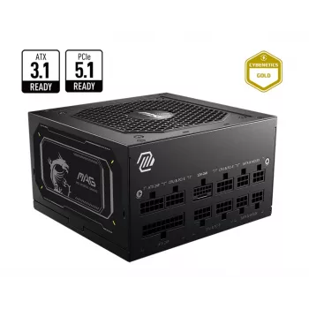 MSI MAG A750GL PCIE5 II maitinimo blokas 750 W 20+4 pin ATX ATX Juoda