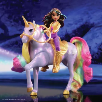 Lėlė Sophia su vienaragiu Wildstar ir vaivorykštės šviesos efektais, 241 mm, Unicorn Academy
