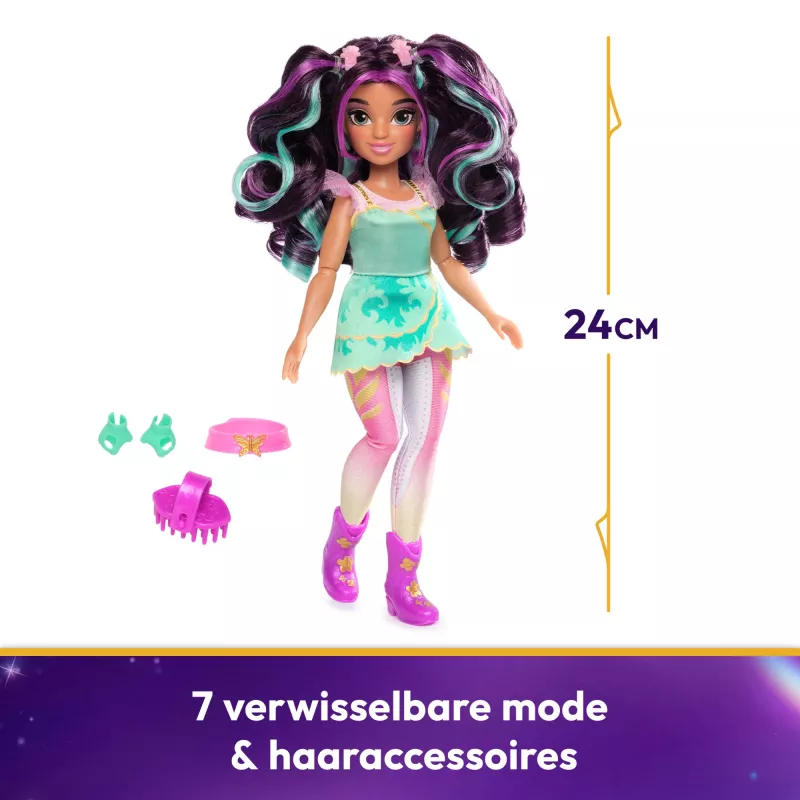 Lėlė Spinmaster Unicorn Academy Ava 241mm Įvairiaspalvė