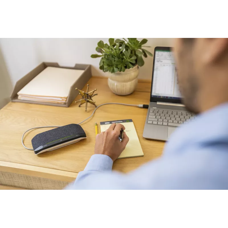 HP Poly Sync 10 USB-A USB-C garsiakalbio mikrofonas, PC, sidabrinis, 0,715 m, IP64, Windows 10, Windows 11, MacOS