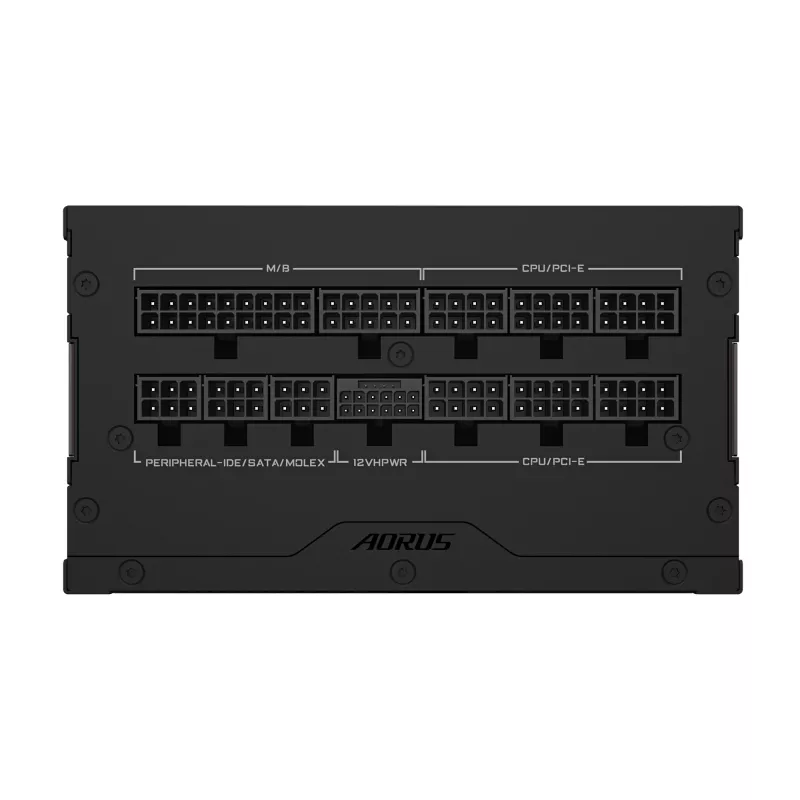 GIGABYTE AORUS ELITE P850W Maitinimo blokas - PCIe 5.0, 80 PLUS Platinum, visiškai modulinis, 120 mm ventiliatorius, ATX 3.0 suderinamas, EU kištukas