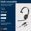 Ausinės HP Poly Blackwire 5210 Monofoninės USB-C + 3,5 mm kištukas + USB-C/A adapteris
