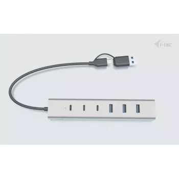 i-tec USB-C/USB-A Įkrovimo Metal HUB 7 prievadų (3x USB-C, 4x USB-A)