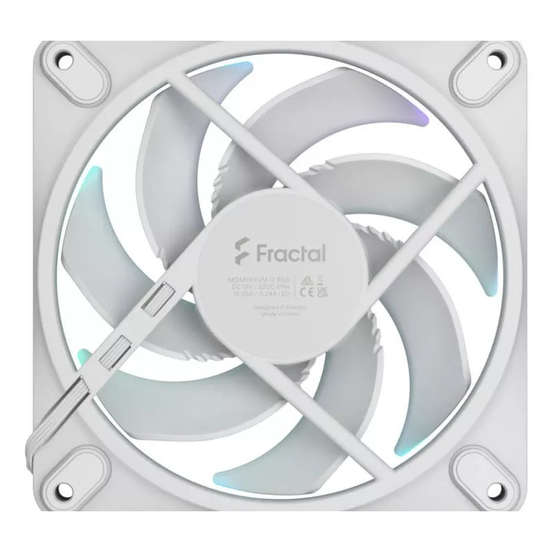 FRACTAL DESIGN Momentum 12 RGB Baltas ventiliatorius