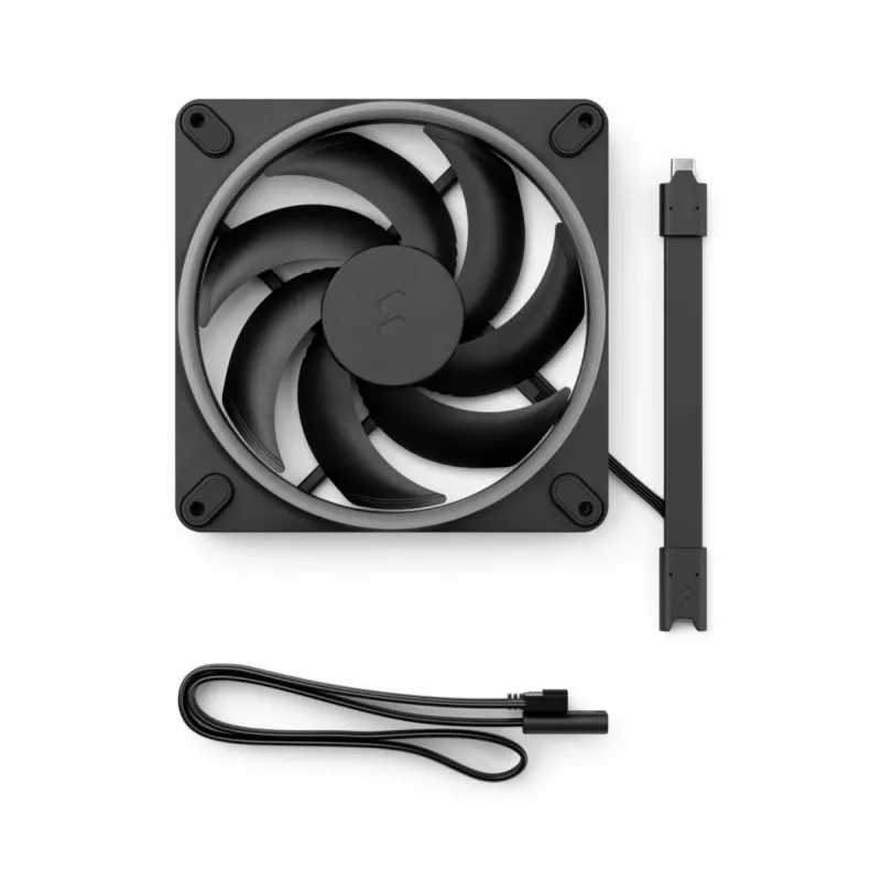 FRACTAL DESIGN Ventiliatorius Momentum 14 RGB 3 vnt. Juodas