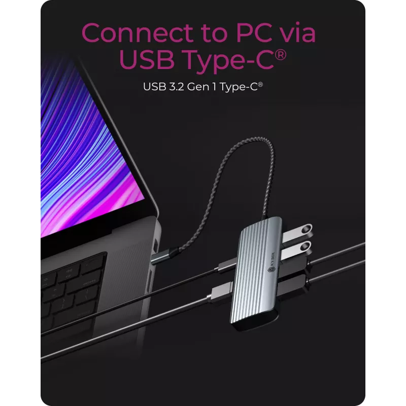 ICY BOX IB-DK4022a-CPD Laidinė USB 3.2 Gen 1 (3.1 Gen 1) Type-C stotelė, aliuminis, sidabrinė
