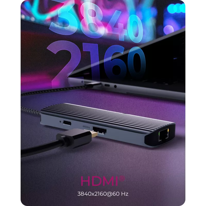 ICY BOX IB-DK4034a-CPD stalinė dokavimo stotelė USB 3.2 Gen 1 Type-C, aliuminis, sidabrinė