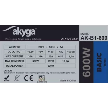 AKYGA maitinimo blokas ATX 600W (ak-b1-600)