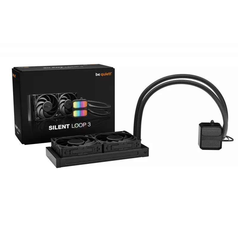 be quiet! Silent Loop 3 240 mm procesoriaus viskas viename skysto aušinimo sistema 12 cm Juoda 1 vnt.