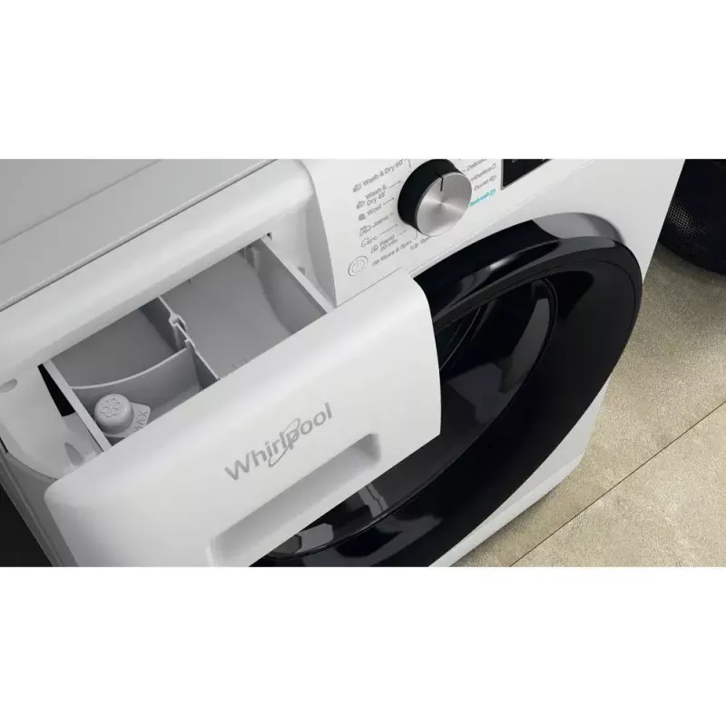 Whirlpool FFWDD1076258B skalbyklė su džiovykle Laisvai pastatoma Pakrovimas iš priekio Balta
