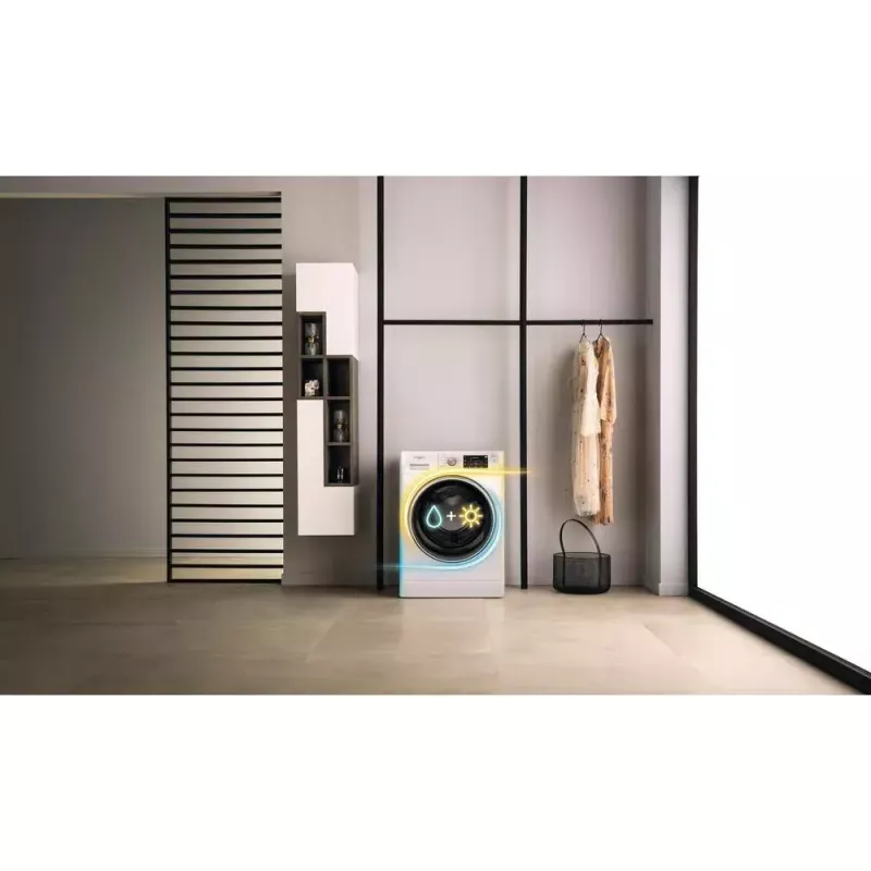 Whirlpool FFWDD1076258B skalbyklė su džiovykle Laisvai pastatoma Pakrovimas iš priekio Balta
