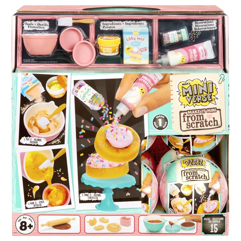 Miniverse Make It Mini From Scratch PDQ Series 1 – kūrybinis rinkinys miniatiūriniams desertams