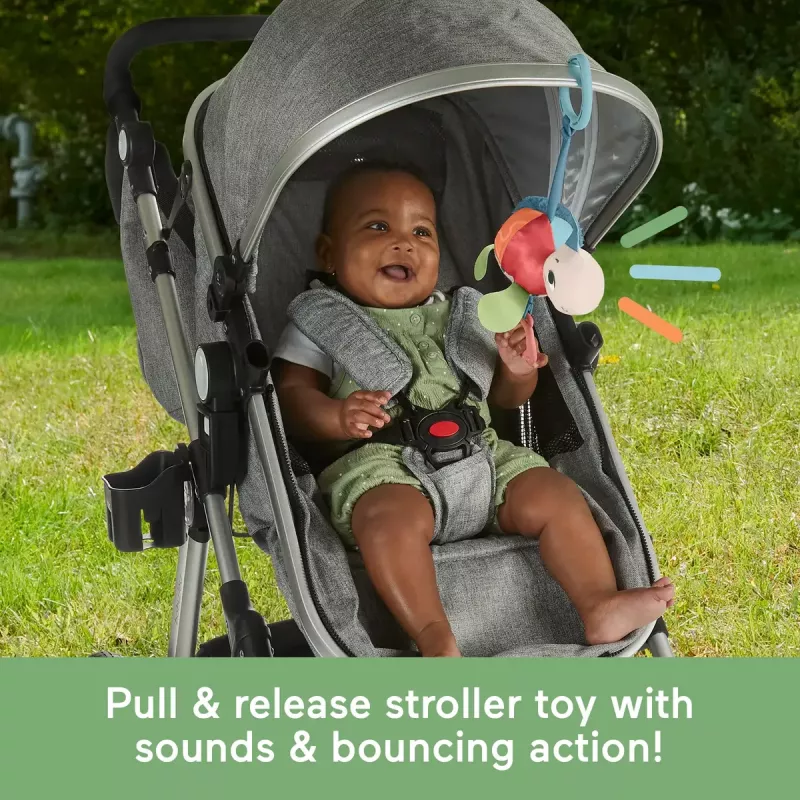 Fisher-Price Planet Friends Sea Me Bounce Vėžlys minkštas žaislas vežimėliui