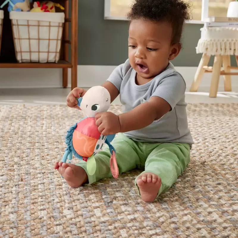 Fisher-Price Planet Friends Sea Me Bounce Vėžlys minkštas žaislas vežimėliui