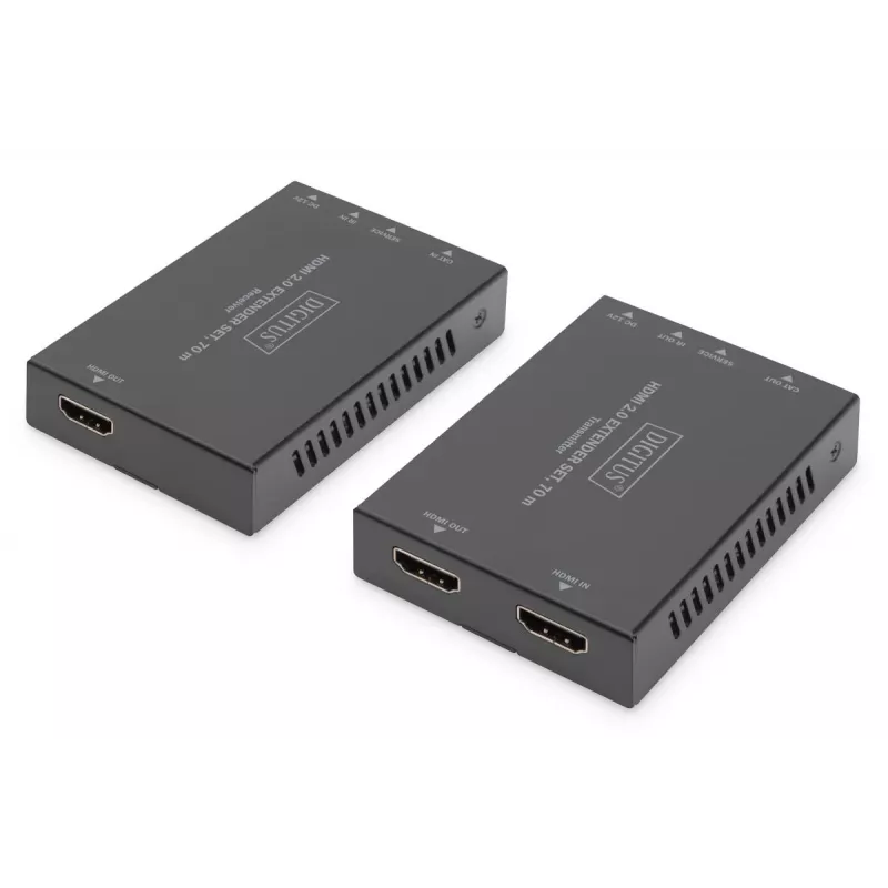 DIGITUS HDMI 2.0 prailgintuvo rinkinys 70m 4K/60Hz 18 Gbps HDCP 2.2 HDR PoC