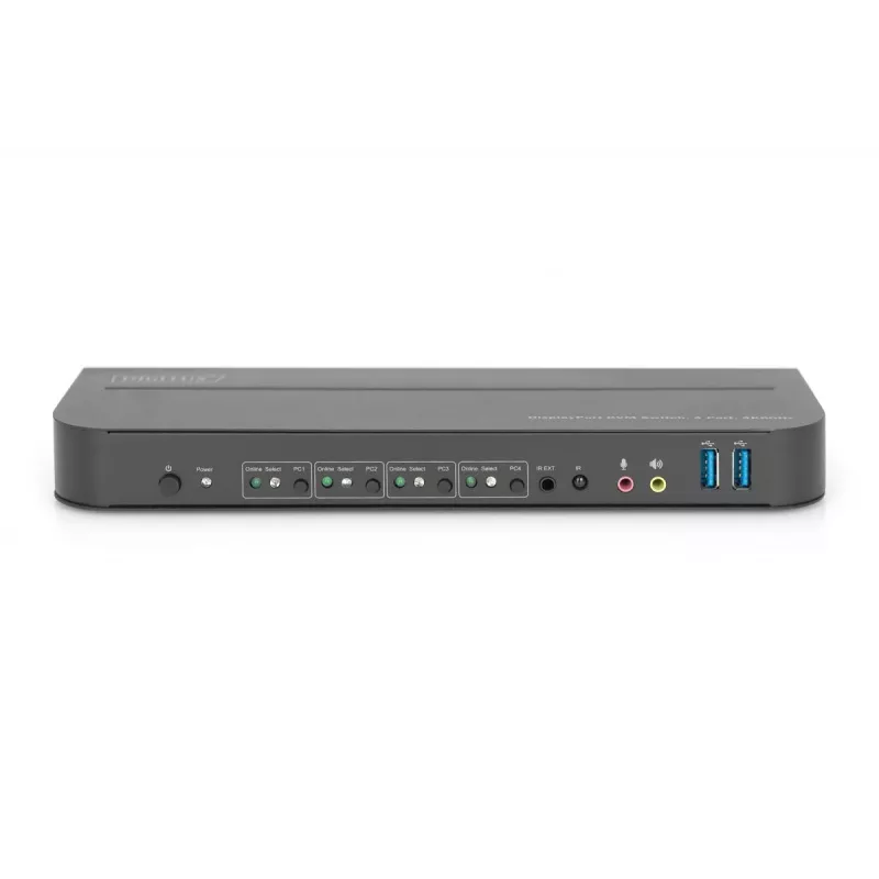 DIGITUS KVM jungiklis 4x1 DP DP/HDMI Out USB 4Kx2K 60Hz