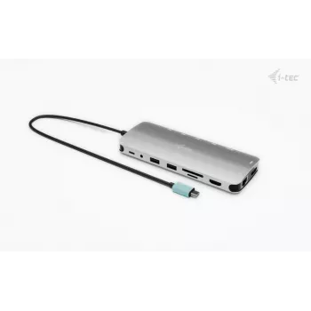 i-tec Metal USB-C Nano 3x Display Dock, 2x HDMI, 1x USB-C vaizdo + Power Delivery 140 W
