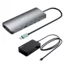 i-tec Metal USB-C Nano 3x Display Dock, 2x HDMI 1x USB-C vaizdo išvestis su Power Delivery 140W ir Universal Charger 140W
