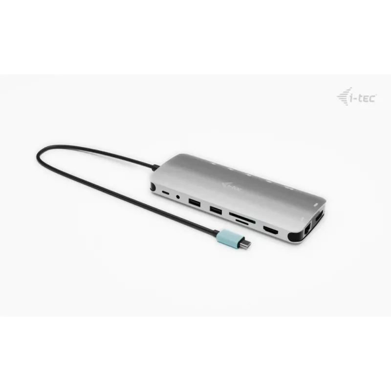 i-tec Metal USB-C Nano 3x Display Dock, 2x HDMI 1x USB-C vaizdo išvestis su Power Delivery 140W ir Universal Charger 140W