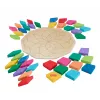 Medinis mandalinis geometrinis dėlionės žaislas Fisher-Price HXT94, 40 detalių