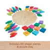 Medinis mandalinis geometrinis dėlionės žaislas Fisher-Price HXT94, 40 detalių