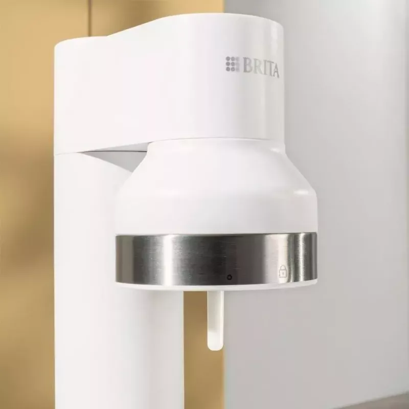 BRITA Carbonator 1046730 Baltas – kompaktiškas gazuoto vandens aparatas su 2 stikliniais buteliais