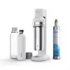 BRITA Carbonator 1046730 Baltas – kompaktiškas gazuoto vandens aparatas su 2 stikliniais buteliais