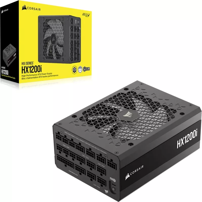 Maitinimo blokas CORSAIR HX1200 1200 W ATX 24-pin pilnai modulinis 80 PLUS Platinum juodas 14 cm ventiliatorius