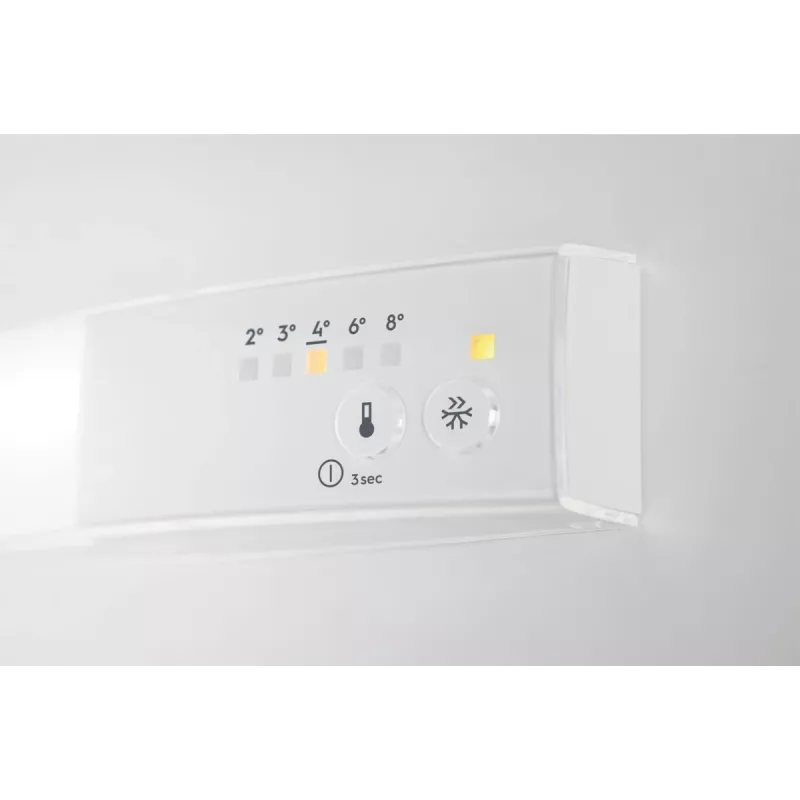 Įmontuojamas kombinuotas šaldytuvas Electrolux LFB3AE12S, 188 L bendras (174 L šaldytuvas / 14 L šaldiklis), reversinės durelės, LED, 35 dB
