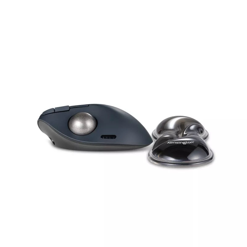Kensington K62438WW Slim Duo Gel pelės / rutulinės pelės riešo atrama, 192 x 72 x 22 mm, pilka