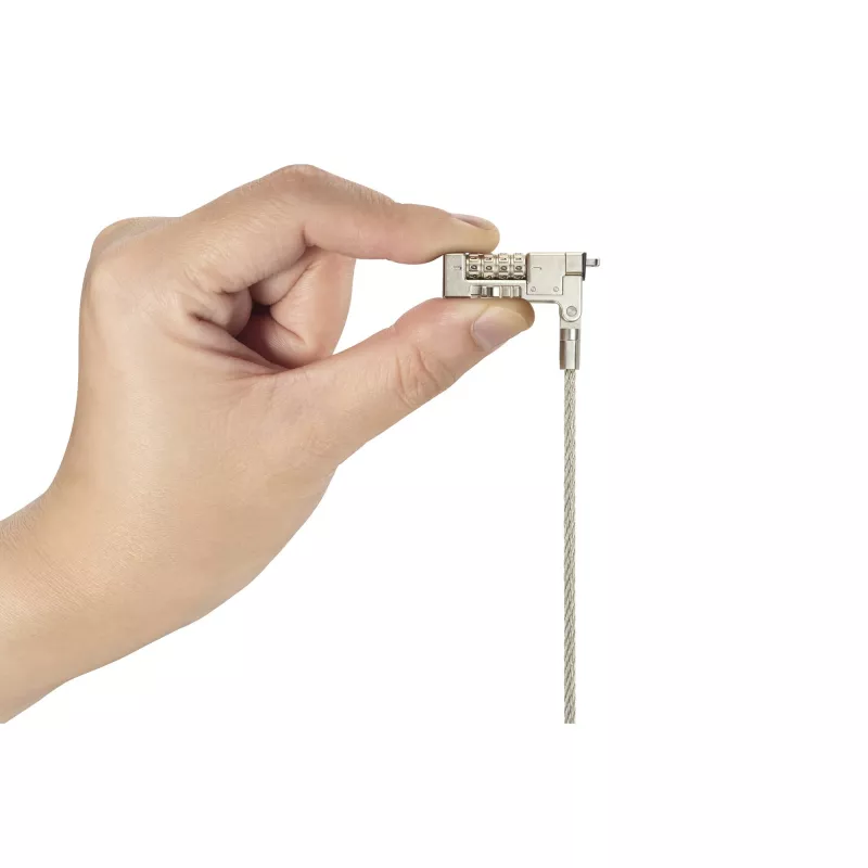 Kensington Slim NanoSaver 2.0 EQ kombinacinis nešiojamojo kompiuterio spyna, 1,8 m, nerūdijantis plienas, cinko plienas, sidabrinė