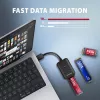 SSD korpusas AXAGON ADM2-AM USB-A 10Gbps vienam M.2 NVMe/SATA diskui, USB 3.2 Gen 2, 10 cm laidas, juodas