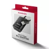 SSD korpusas AXAGON ADM2-AM USB-A 10Gbps vienam M.2 NVMe/SATA diskui, USB 3.2 Gen 2, 10 cm laidas, juodas