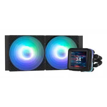 Zalman ALPHA2 DS A24 BLACK procesoriaus aušinimo sistema, viskas viename skysčio aušintuvas, 12 cm, 1 vnt.