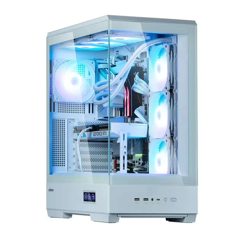Korpusas Zalman P50 DS White Midi Tower
