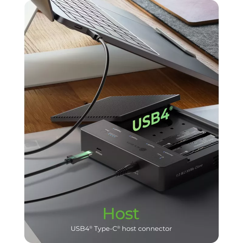 ICY BOX IB-4013MCL-C4 Juoda – M.2 NVMe PCIe 4.0 x4 adapterio kortelė su aušinimu