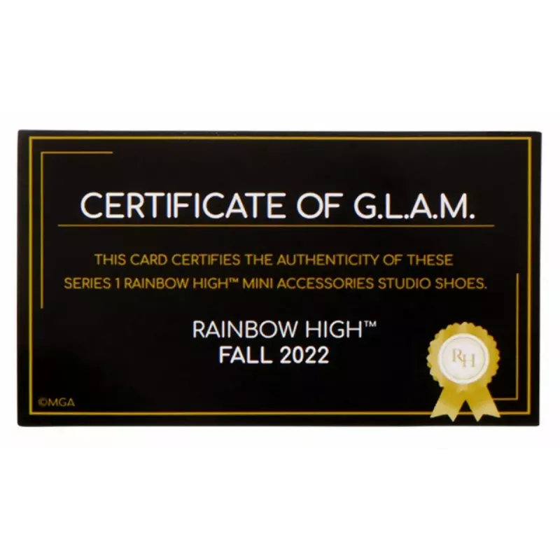 Ekspozicinis rinkinys Mga Accessories Rainbow High Shoes, 27 vnt. – įvairūs lėlių batų aksesuarai