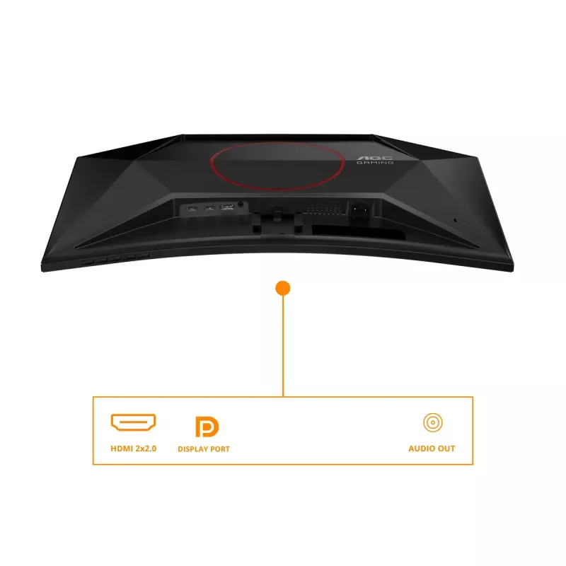 Monitorius AOC G4 C27G42E 68,6 cm (27 col.) 1920 x 1080 pikselių Full HD LED Juodas, Raudonas