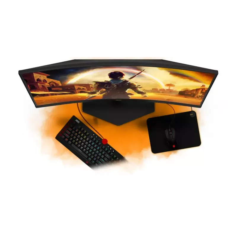 Monitorius AOC G4 C27G42E 68,6 cm (27 col.) 1920 x 1080 pikselių Full HD LED Juodas, Raudonas