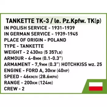 Cobi Blocks Tankette TK-3 konstrukcinis rinkinys – 323 detalės