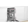 Integruojamas indaplovė Bosch Serie 4 SPV4HMX49E — siauras 45 cm, 10 vietų, 44 dB, 6 programų